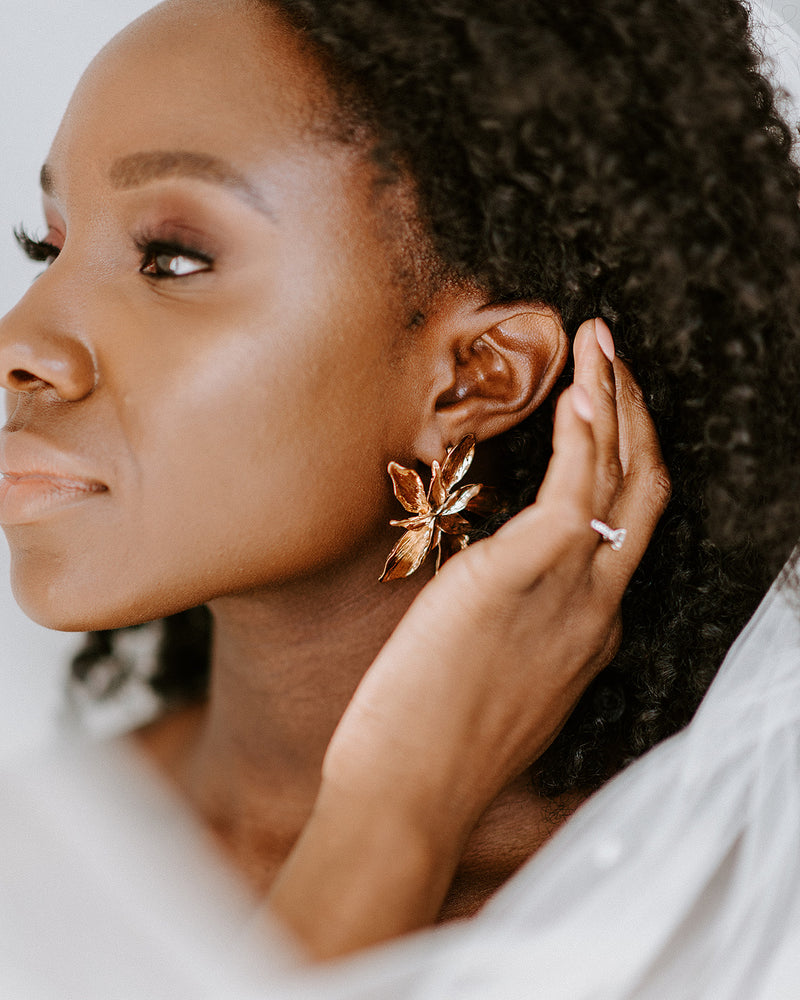 Laurel Flower Studs