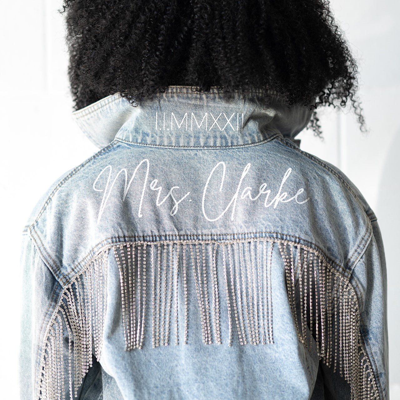 Rhinestone Fringe Denim The Brodie Bride